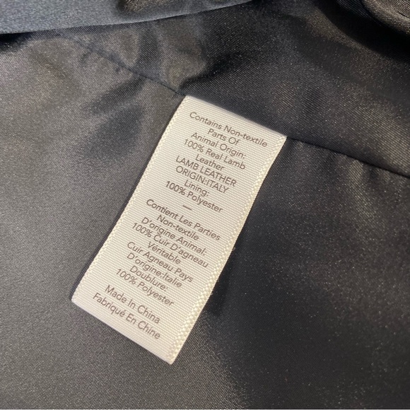 Elizabeth And James Black Lamb Leather Jacket - Picture 7 of 8